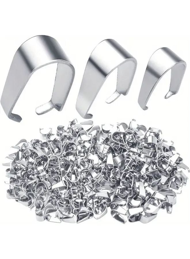 Stainless Steel Pendant Necklace Clasps 50pcs Melon Seed Clip Connectors DIY Jewelry Making Supplies - Image 1